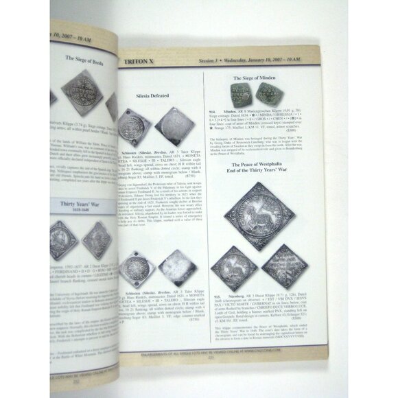 Triton X Auction Catalog January 9 to 10 2007 NY International Numismatic PPB - Picture 7 of 11